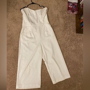 White Jumpsuit with Black Stripes